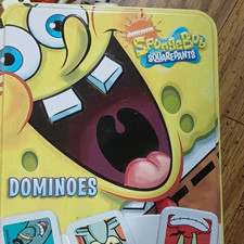 Nickelodeon SpongeBob SquarePants Dominoes Tile Game Tin Case, 2+ Players picture
