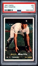 1957 Topps #62 Billy Martin PSA 3 picture