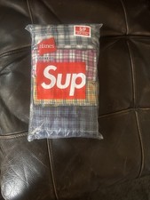 Supreme x Hanes Boxers 4-Pack Plaid Multicolor Men’s Size S FW26 picture