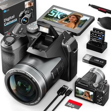 5K Digital Cameras 64MP 16X Video Camera Autofocus WiFi 2 Batteries For Vlogging picture