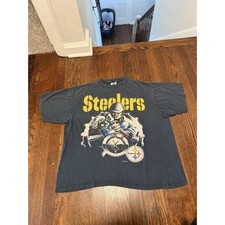 Mens Pittsburgh Steelers vintage shirt size Large dynasty steel worker picture