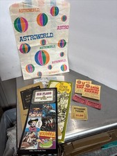 VTG 1973 Houston ASTROWORLD Astrodome Tickets Bag Brochures Lot - See Read picture