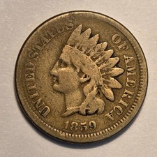 Nicer Low Mintage 1859 Indian Head Cent picture