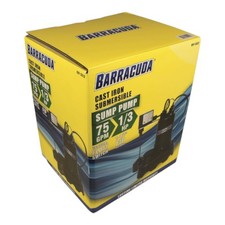 Barracuda 1/3 HP Cast Iron Sump Pump w/ Vertical Switch, BAS33V-1-10, 55 GPM picture