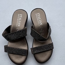 Italian Shoemakers Women Slide Slip-on Sandals US6.5 -slight flaw L shoe-c pics picture
