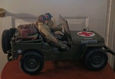 Vtg WW 2 MILITARY POLICE JEEP 1:6 scale  FORMATIVE INTERNATIONAL WITH 3 Figures  picture