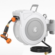 Giraffe Tools Retractable Garden Hose Reel Wall Mount 1/2-IN 65-FT Water Hose picture