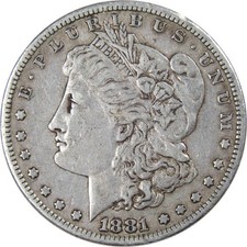 1881 S Morgan Silver Dollar VF Very Fine $1 Coin Collectible picture