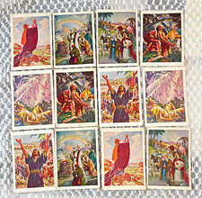 David C. Cook 1942 Bible Picture Cards lot of 12 cards picture