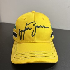 Rare AYRTON SENNA ORIGINAL LICENSED HELMET ROUND PEAK CAP FULLY EMBROIDERED (B3) picture