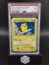 2009 Pokemon Platinum Rising Rivals Surfing Pikachu Holo #114 PSA 9 picture