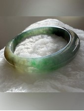 Certified Natural Burmese Jadeite Bangle – Icy Translucent Grade（grade A） picture