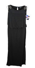 R & M Richards Women’s Evening Gown 14 Black Embellished Elegant Party Dress NWT picture