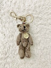 Upcycled Gucci GG Monogram Teddy Bear Keychian Charm  picture