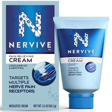 Nervive Pain Relieving Cream 3Oz Maximum Strength Lidocaine Fast Acting Relief picture