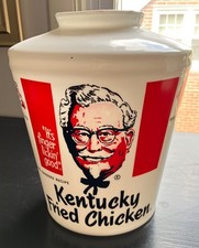 Vintage 1960s Kentucky Fried Chicken KFC Milk Glass Bucket Globe Light Shade picture