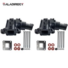 Pair Exhaust Manifold Riser 864591T02 Dry Joint 4.3 5.0 5.7 For Mercruiser v6v8 picture