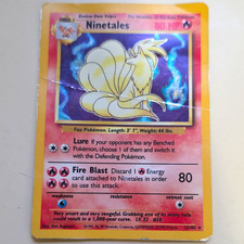 Pokemon TCG Base Set Ninetales 12/102 Holo Rare Unlimited English 1999 picture