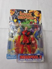 Vintage 1996 Marvel Deadpool II Unmasked Action Figure w/minor box flexing picture