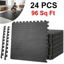 24 Tiles Puzzle Exercise Mat Interlocking 1/2''Thick Foam Floor Gym Mat picture