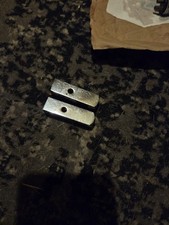 OEM Harley Davidson Custom Chrome Mounting Blocks Spacers Brackets Pair Tapped picture