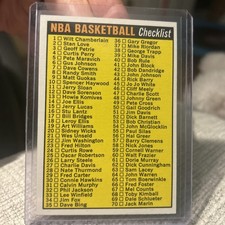 1972-73 Topps 160 NBA Checklist clean EX NM picture