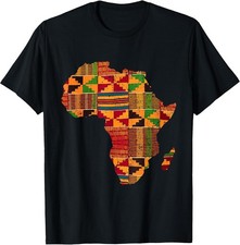 NEW LIMITED Africa Map Kente T-Shirt for African Lovers picture