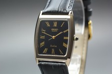 Roman [Exc+5] Vintage GOLD SEIKO DOLCE 6030-5320 Men's Quartz Watch From JAPAN picture