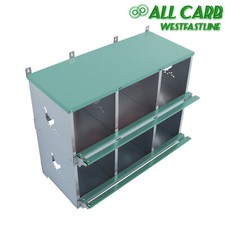 6 Compartment Chicken Nesting Boxes Poultry Nest Box Wall Mount For Hens Metal picture