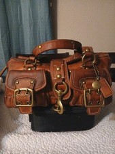 Vintage Coach Legacy Mandy Satchel 10330 65th Anniversary Natural Vachetta Bag picture