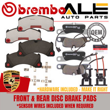 Brembo Front Rear Pads +Sensor for Porsche w/ceramic 380mm Disc Brake Rotors picture