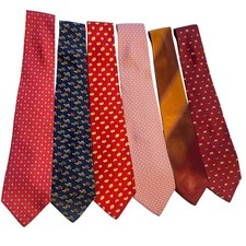 Salvatore Ferragamo Men's Silk Tie Lot of 6 Designer Neckties Vintage Multicolor picture