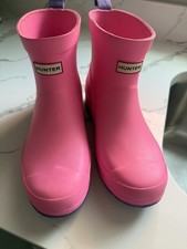 Hunter Kids Play Waterproof Rubber Rain Boots US Girls 4 /UK 3/EU 36 Pink/Purple picture