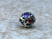 Authentic Trollbeads Wisdom Bead 51713 Retired Silver 5 Gemstone Charm picture