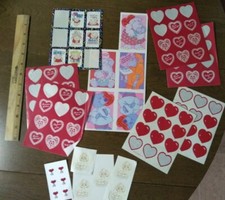 vintage 1980s lot valentines children's cards stickers (partials) picture