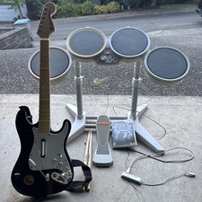 Rock Band 19092 Video Game Instrument Bundle Nintendo Wii Guitar Drums picture