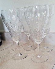 Signed Rosenthal Motif Romance  Set of  4 crystal Water Goblets, 7 5/8