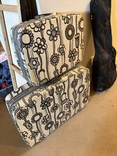 Vintage Samsonite Fashionaire Flower Power 2-Piece Luggage Set, shipping fixed picture