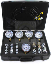 Hydraulic Pressure Test Kit w/ 5 Gauge 3 Test Hoses 24 Couplings for CAT Komatsu picture