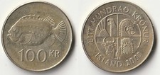 1995-2011 ICELAND 100 Kronur - Landvættir Protector Spirits, Lumpfish picture