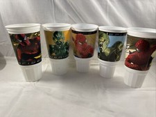 LOT of 5 Spiderman Tobey Maguire Movie 2002 Hardee's Carl's Jr Cups Marvel picture