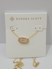 Kendra Scott Eva 14K Gold Over Brass Pendant Necklace - Rose Quartz picture