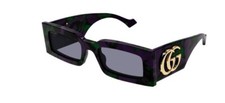 Gucci GG 1425S 003 Havana/Grey Rectangular Women's Sunglasses picture