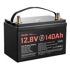 VEVOR 12V 140Ah Dual Purpose LiFePO4 Lithium Battery 1000 CCA Starter Deep Cycle picture