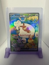 Handmade EEVEE ON SNORLAX Custom Fan Art Card - Unofficial Holo Collectible picture
