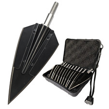 12PCS Hunting Arrowheads Archery Compound Bow Broadhead 150 Grain For Big Animal picture