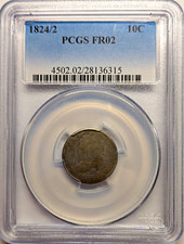 🔥🔥 1824/2 Capped Bust Dime PCGS FR02 (Looks PO01) LOWBALL 90% Silver 🔥🔥 picture