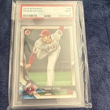 2018 Bowman Shohei Ohtani #49 RC Rookie Angels PSA 9 Mint Base Set picture