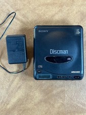 Vintage 1990 Sony DiscMan D-11 Portable CD Player Mega Base Tested W/ Power picture