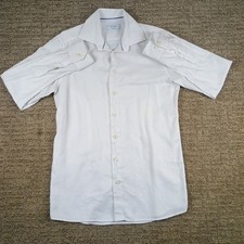 Eton Dress Shirt Mens 16 41 Contemporary White Tread Textured 100%Cotton picture